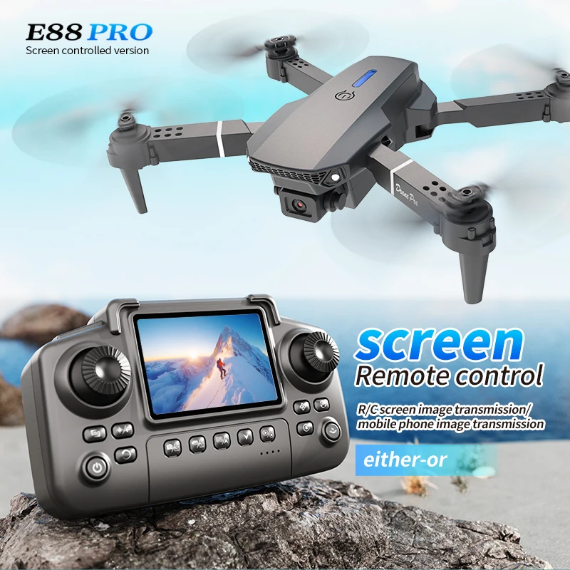 Drone Camera Professional - Dron Profesional E88 PRO con Pantalla,